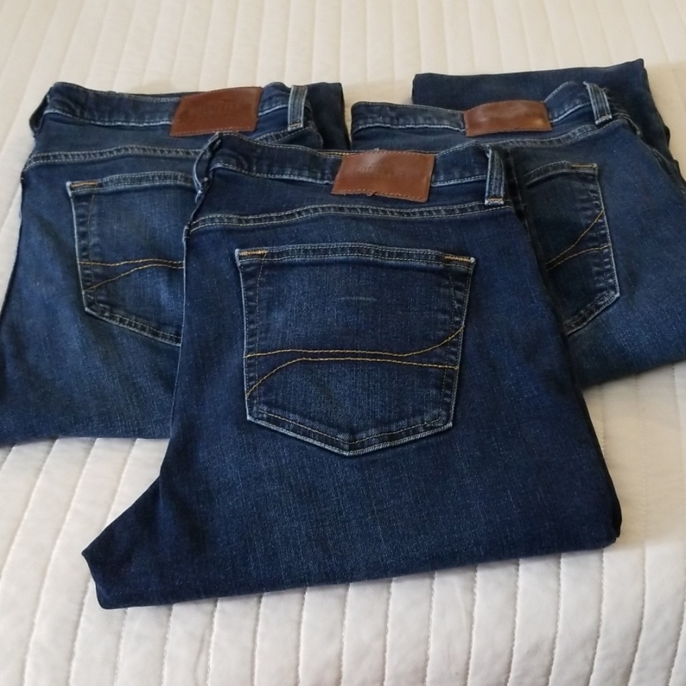 Hollister Lot of 3 Boot cut 34x32 jeans